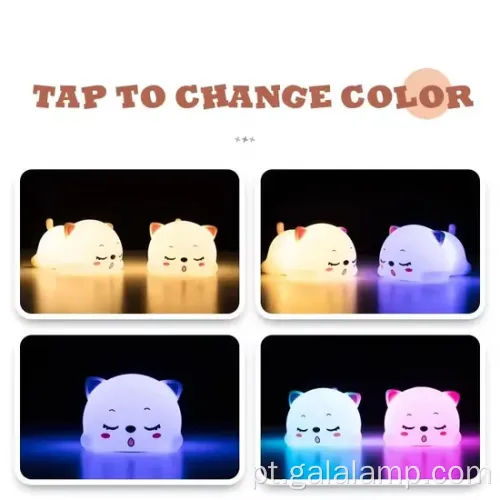 Lâmpada de LED de crianças fofas com adorável design de gato